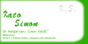 kato simon business card
